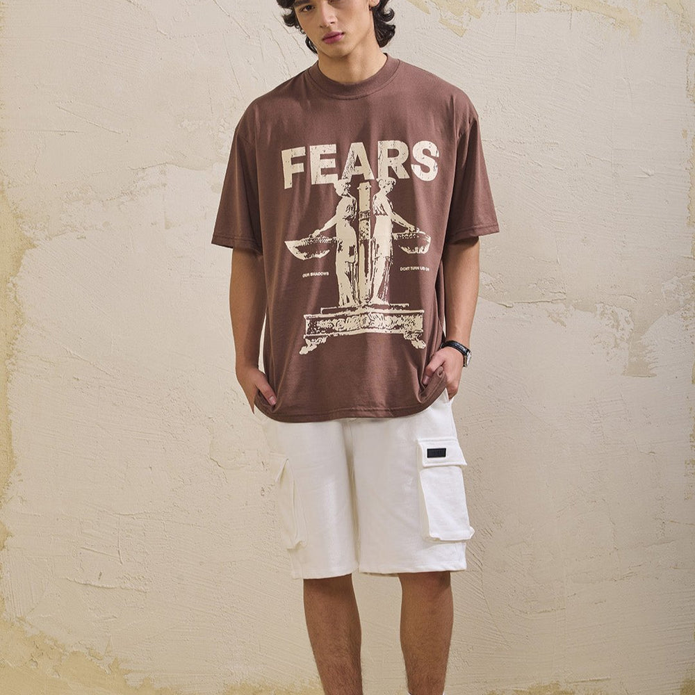 Camiseta oversized our shadows- café