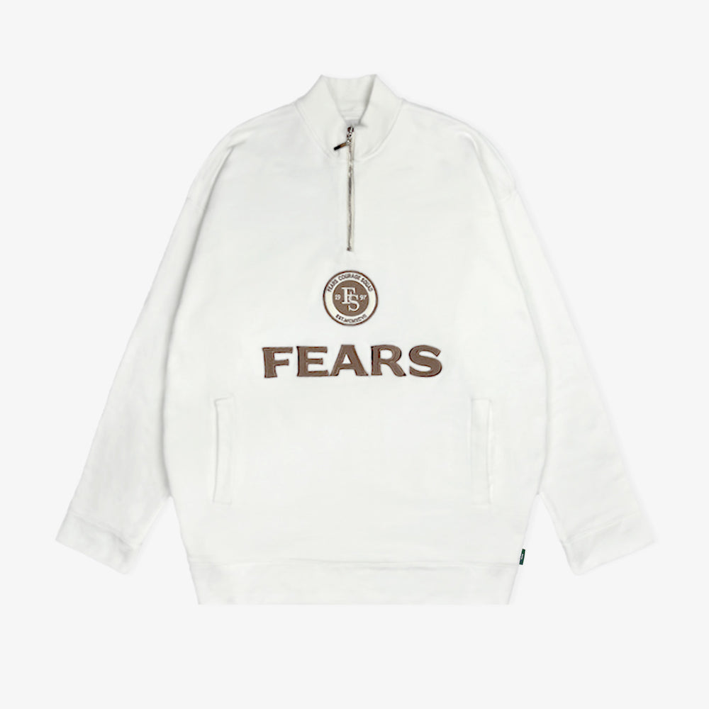 Buzo quarter zip- Hueso