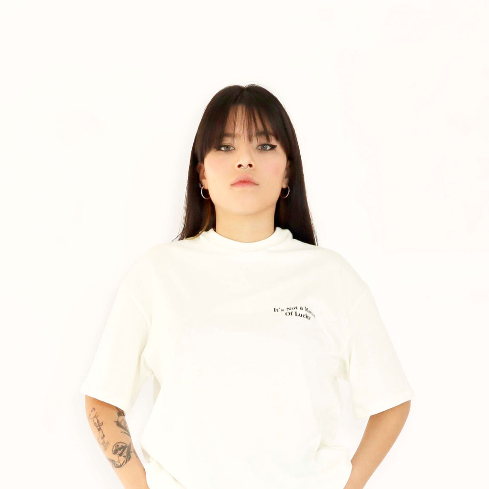 Camiseta lucky Mujer-Blanco hueso