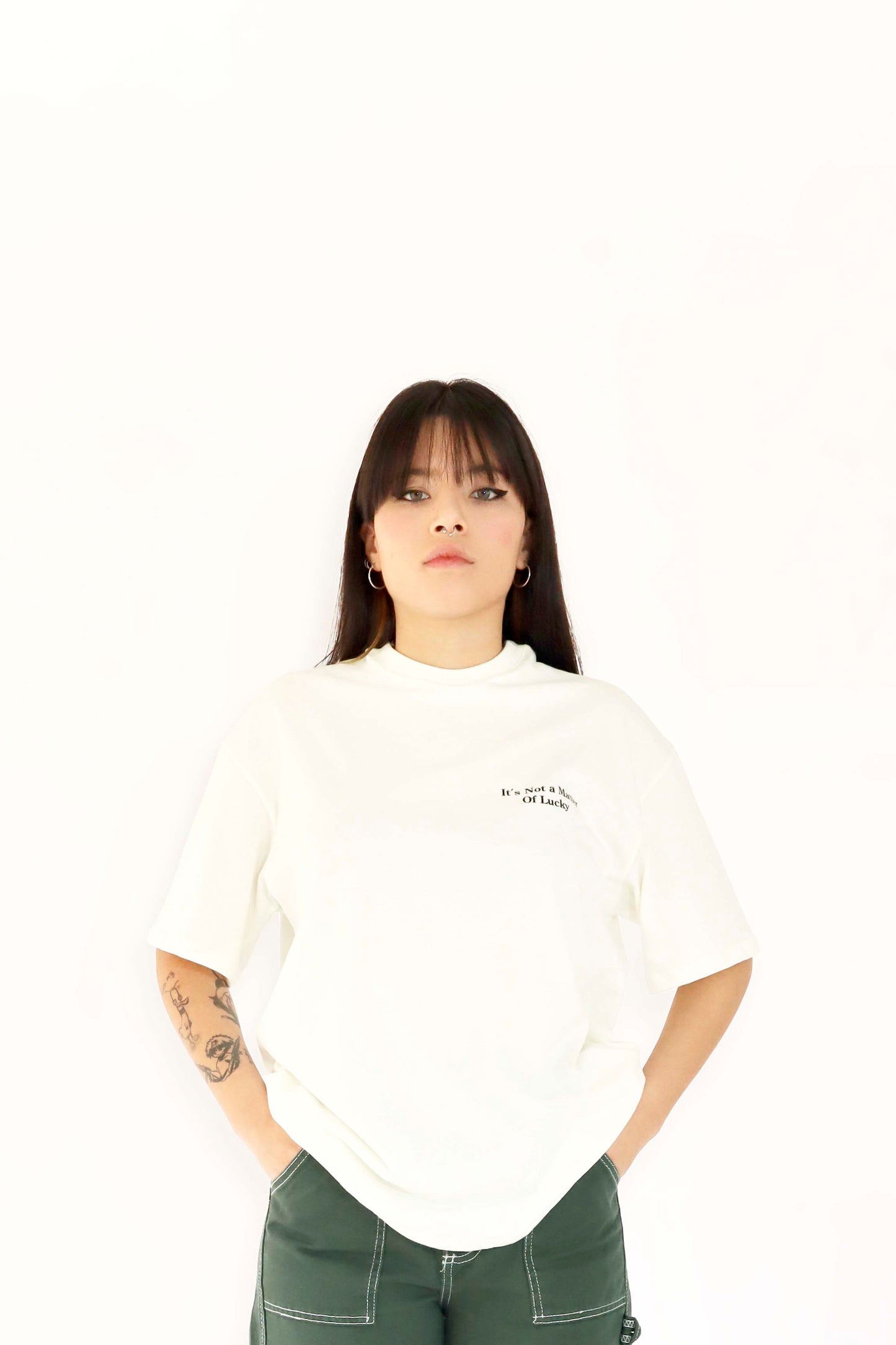 Camiseta lucky Mujer-Blanco hueso